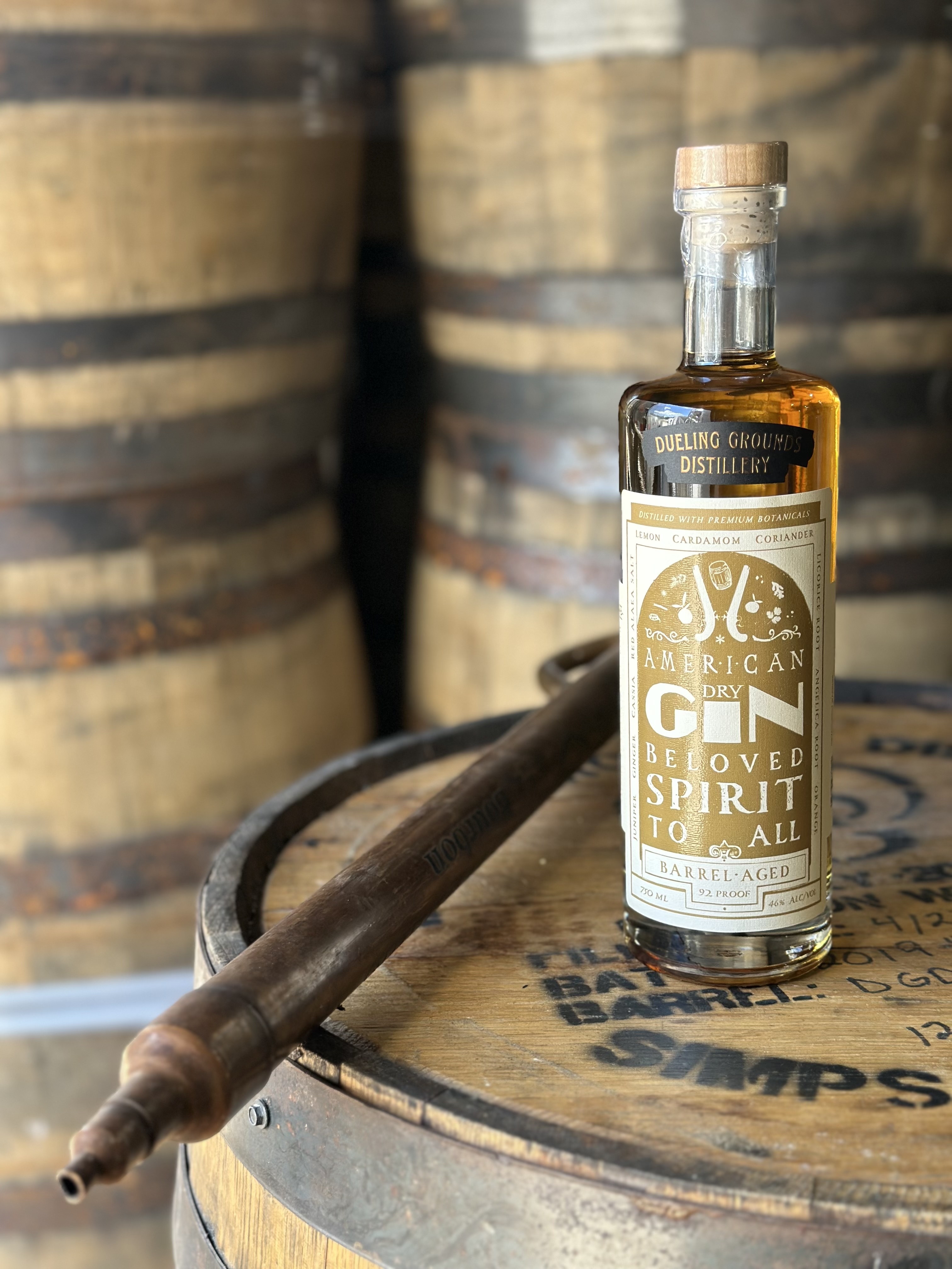 Dueling Grounds Bourbon Barrel Aged American Dry Gin
